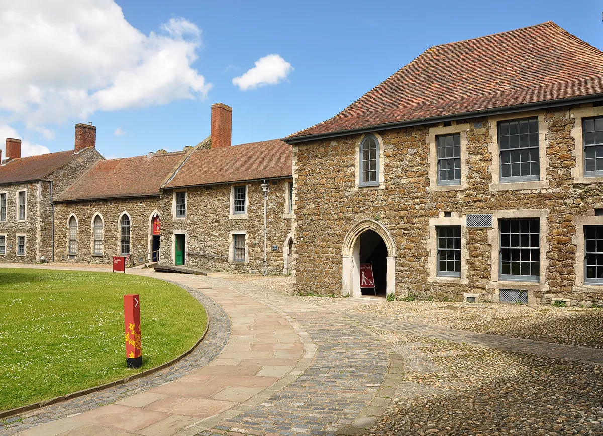Some of the buildings in the inner bailey of Dover Castle.