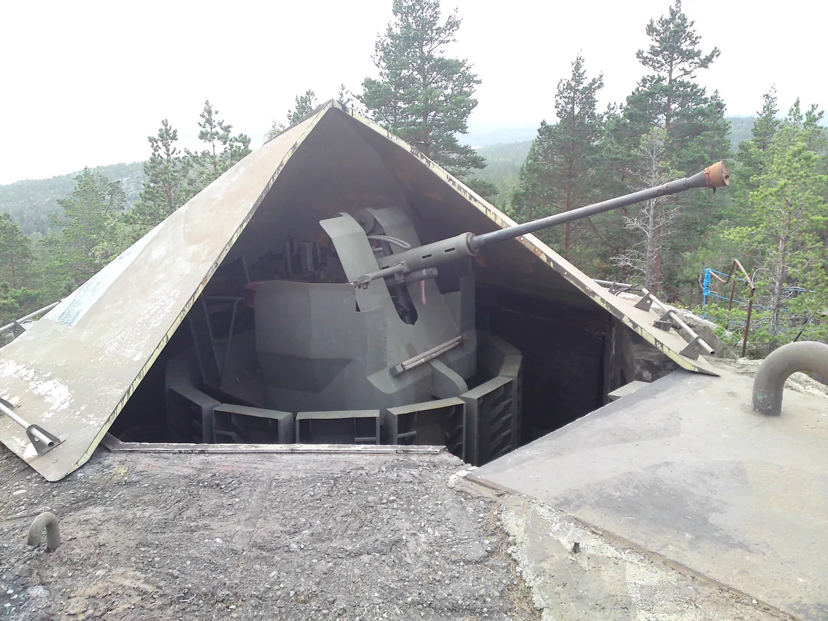 Hemsö fästning, 40 mm luftvärnskanon