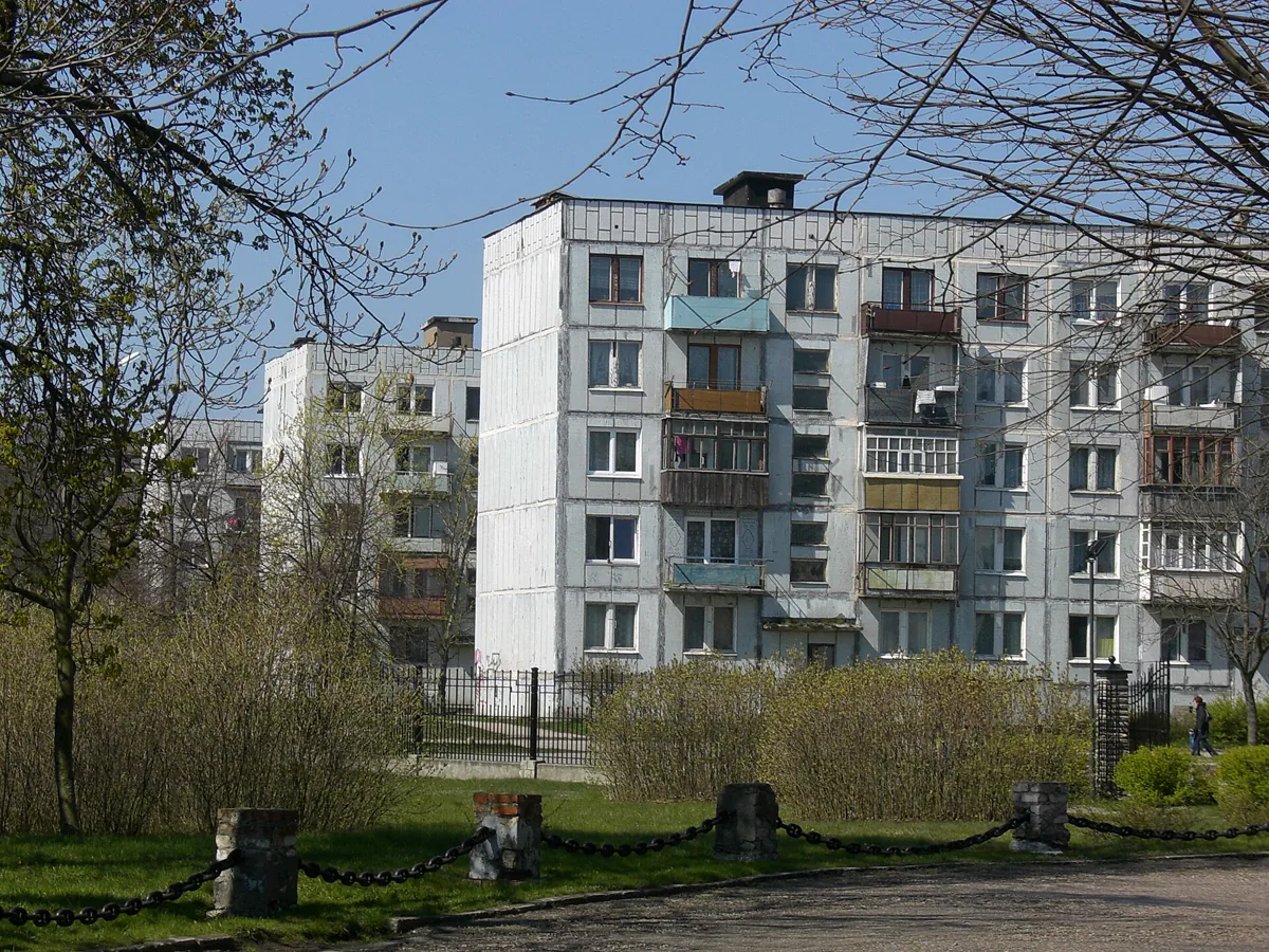 Houses in the Karosta in north direction from Liepāja town, Latvia.